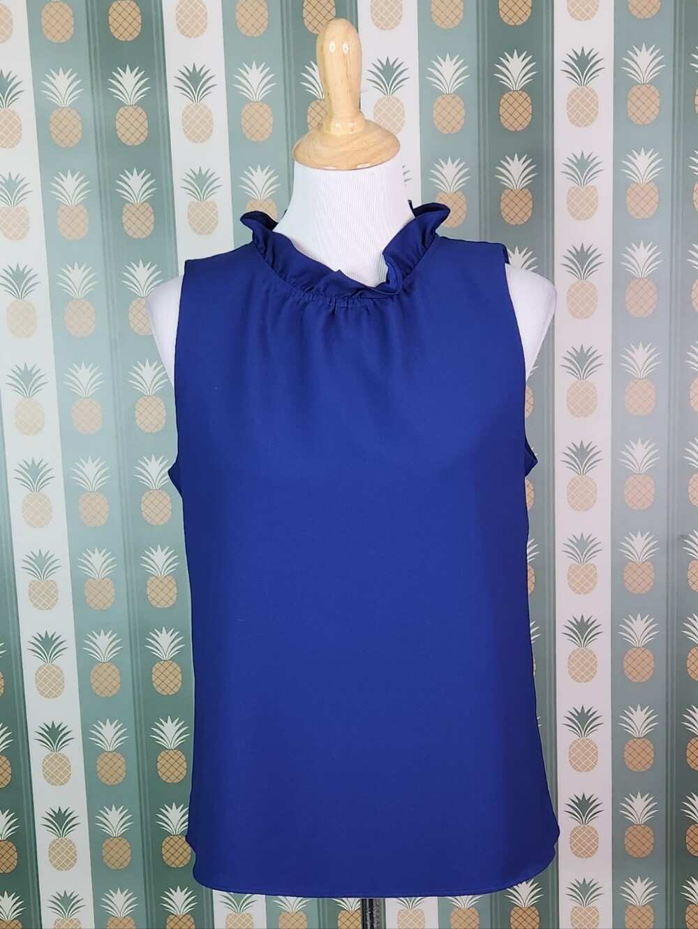 J. Crew Factory Ruffleneck Satin Crepe Top